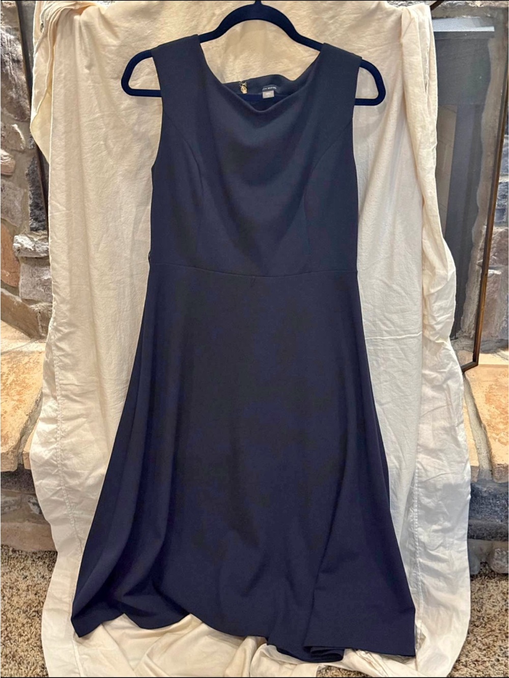 Tommy Hilfiger Classic Sleeveless Navy Fit-and-Flare Dress
